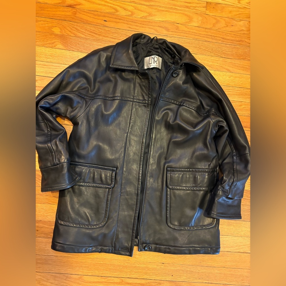 Genuine Leather Black Women’s Zip Coat